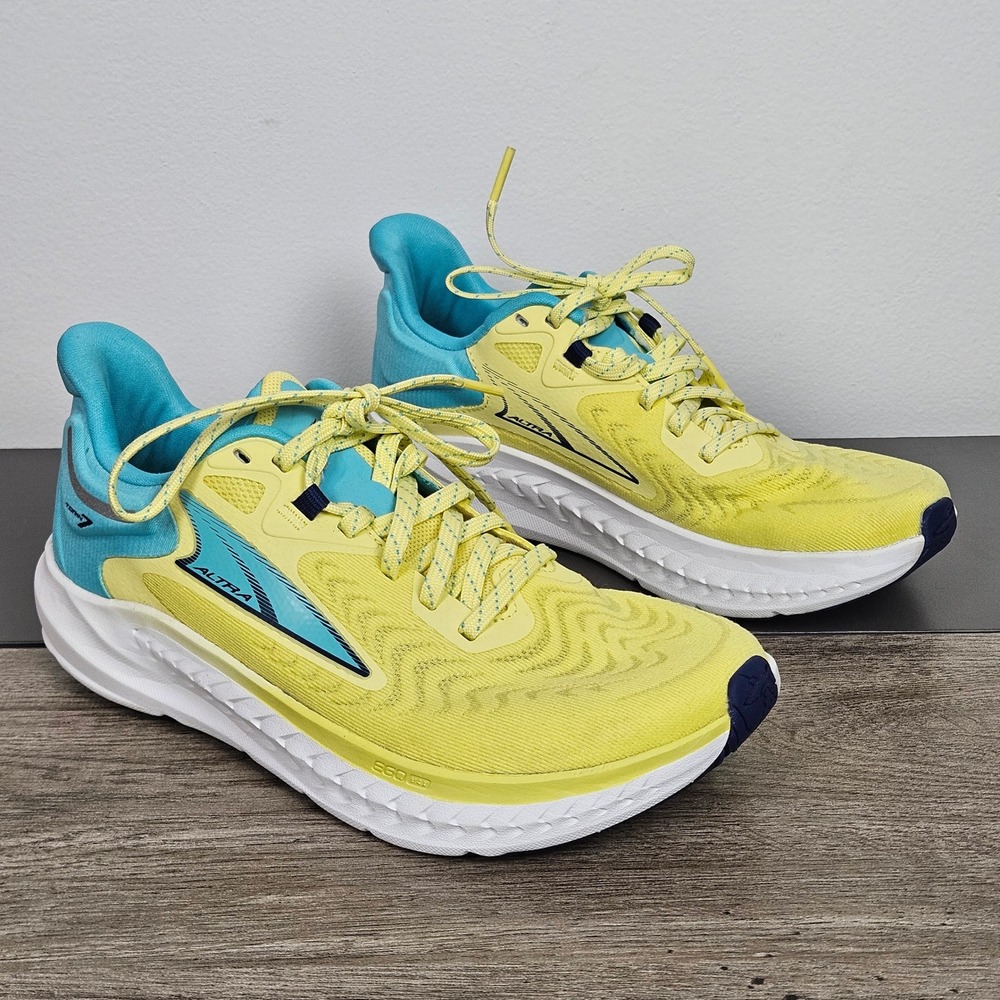 Altra Torin 7 Womens Sz 7 Yellow Blue Road Running Shoes ALOA82CZ770